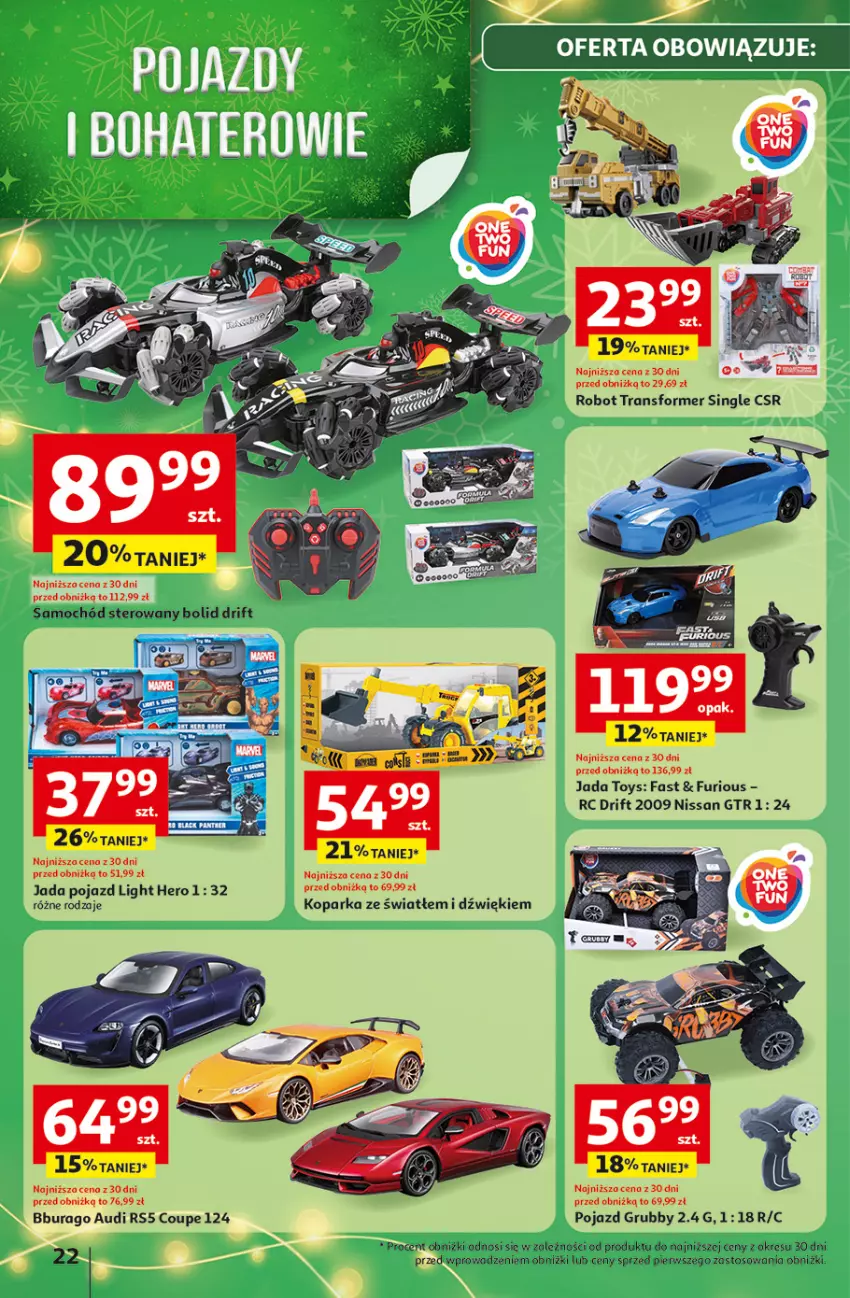 Gazetka promocyjna Auchan - Gazetka katalog prezenty Świera jak babcię kocham Hipermarket Auchan - ważna 27.11 do 03.12.2025 - strona 22 - produkty: Fa, Parka, Pojazd, Robot, Samochód, Samochód sterowany, Tran
