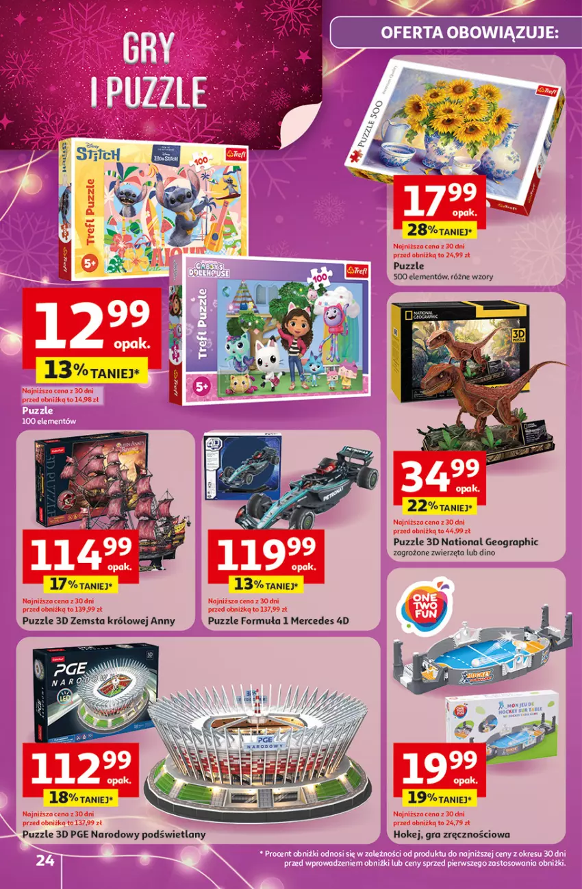 Gazetka promocyjna Auchan - Gazetka katalog prezenty Świera jak babcię kocham Hipermarket Auchan - ważna 27.11 do 03.12.2025 - strona 24 - produkty: Gra, Puzzle, Zwierzęta