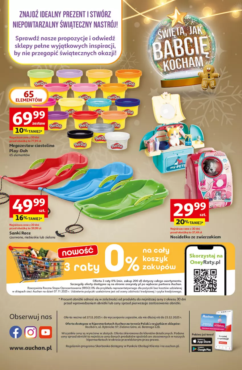 Gazetka promocyjna Auchan - Gazetka katalog prezenty Świera jak babcię kocham Hipermarket Auchan - ważna 27.11 do 03.12.2025 - strona 32 - produkty: Kosz, Por, Sanki, Top