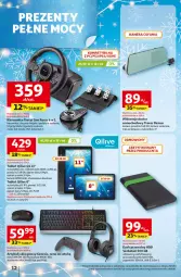 Gazetka promocyjna Auchan - Gazetka katalog prezenty Świera jak babcię kocham Hipermarket Auchan - Gazetka - ważna od 03.12 do 03.12.2025 - strona 12 - produkty: Kierownica, Gra, Acer, Słuchawki, Klawiatura, Tablet, Dysk przenośny, Kamera, Mysz, Bateria, Wideorejestrator, Fa