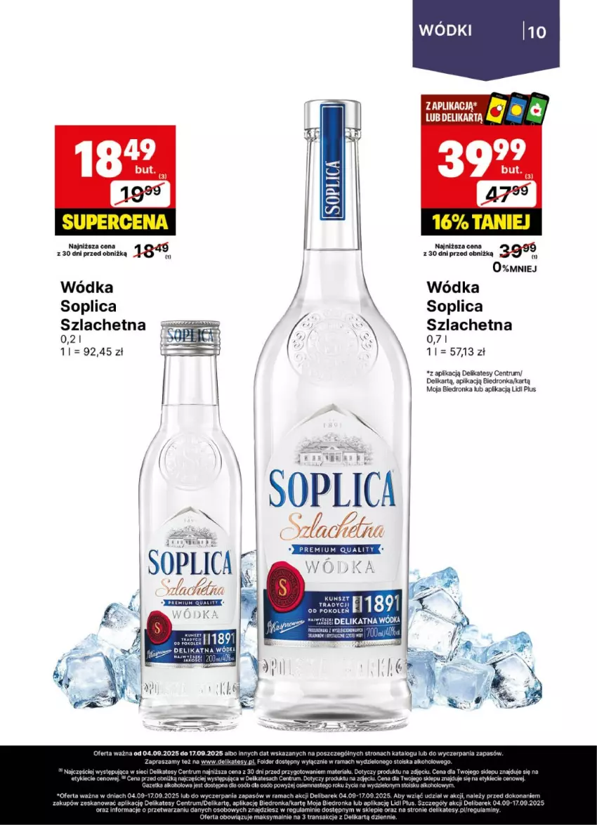 Gazetka promocyjna Delikatesy Centrum - Delibarek DC36-DC37 - ważna 04.09 do 17.09.2025 - strona 10 - produkty: Dron, Fa, Rama, Rum, Soplica, Tran, Wódka