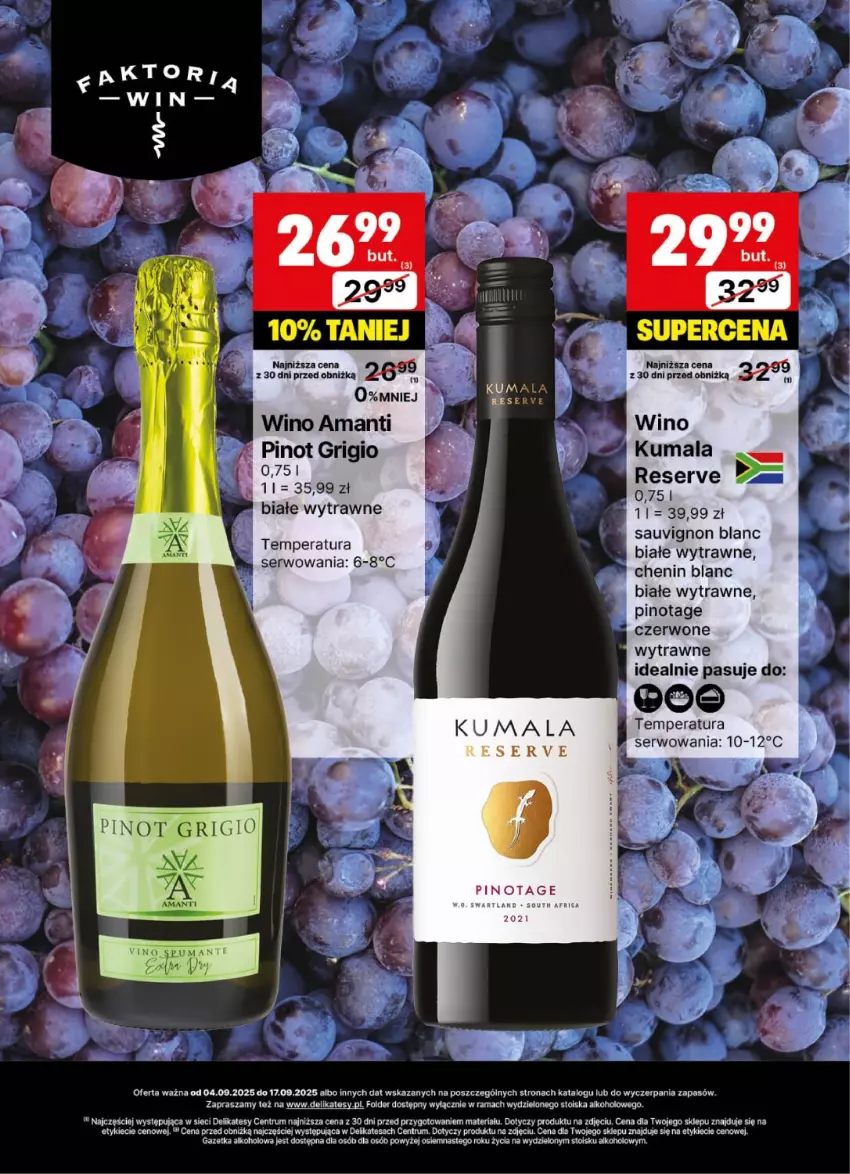 Gazetka promocyjna Delikatesy Centrum - Delibarek DC36-DC37 - ważna 04.09 do 17.09.2025 - strona 4 - produkty: Pinot Grigio, Rama, Rum, Sauvignon Blanc, Ser, Wino