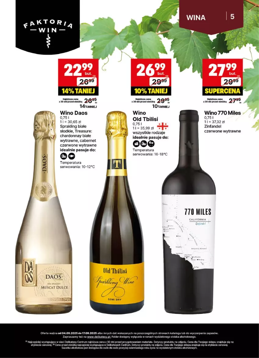 Gazetka promocyjna Delikatesy Centrum - Delibarek DC36-DC37 - ważna 04.09 do 17.09.2025 - strona 5 - produkty: Chardonnay, Fa, Mus, Rama, Rum, Ser, Wino