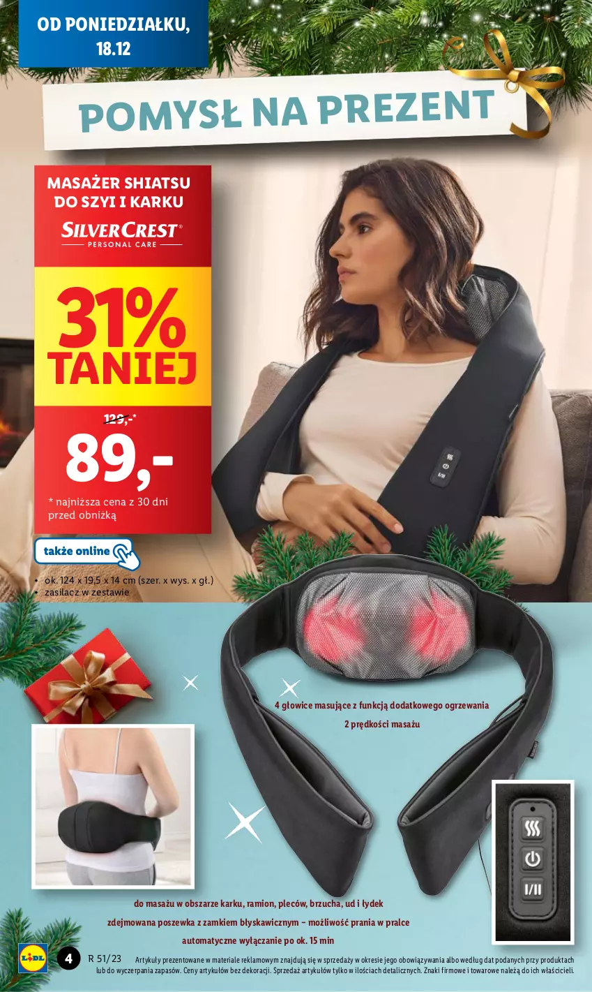 Gazetka promocyjna Lidl - GAZETKA - ważna 18.12 do 23.12.2023 - strona 6 - produkty: Masażer, Poszewka