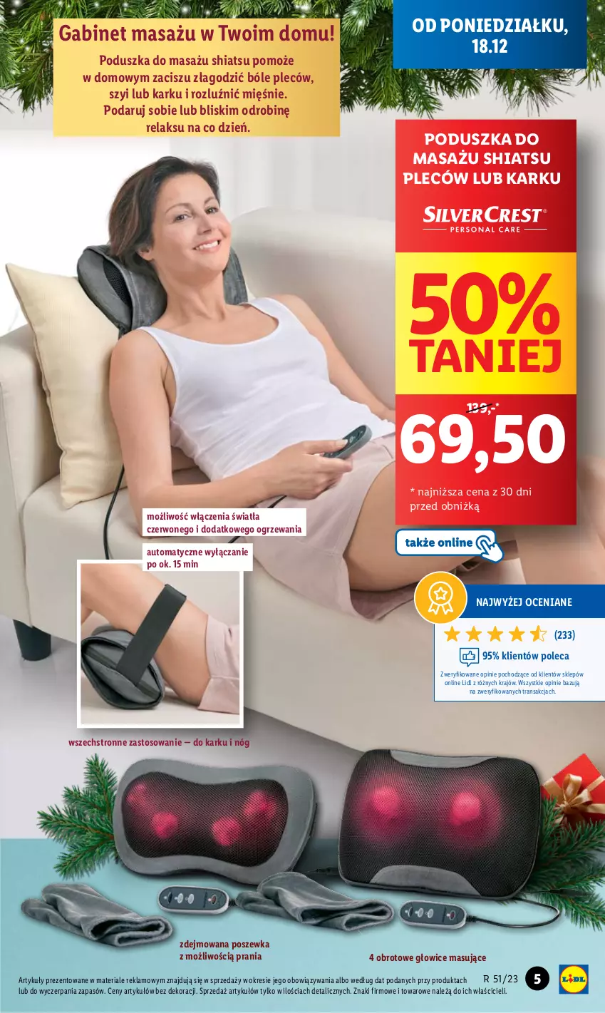 Gazetka promocyjna Lidl - GAZETKA - ważna 18.12 do 23.12.2023 - strona 7 - produkty: Poduszka, Poszewka, Tran