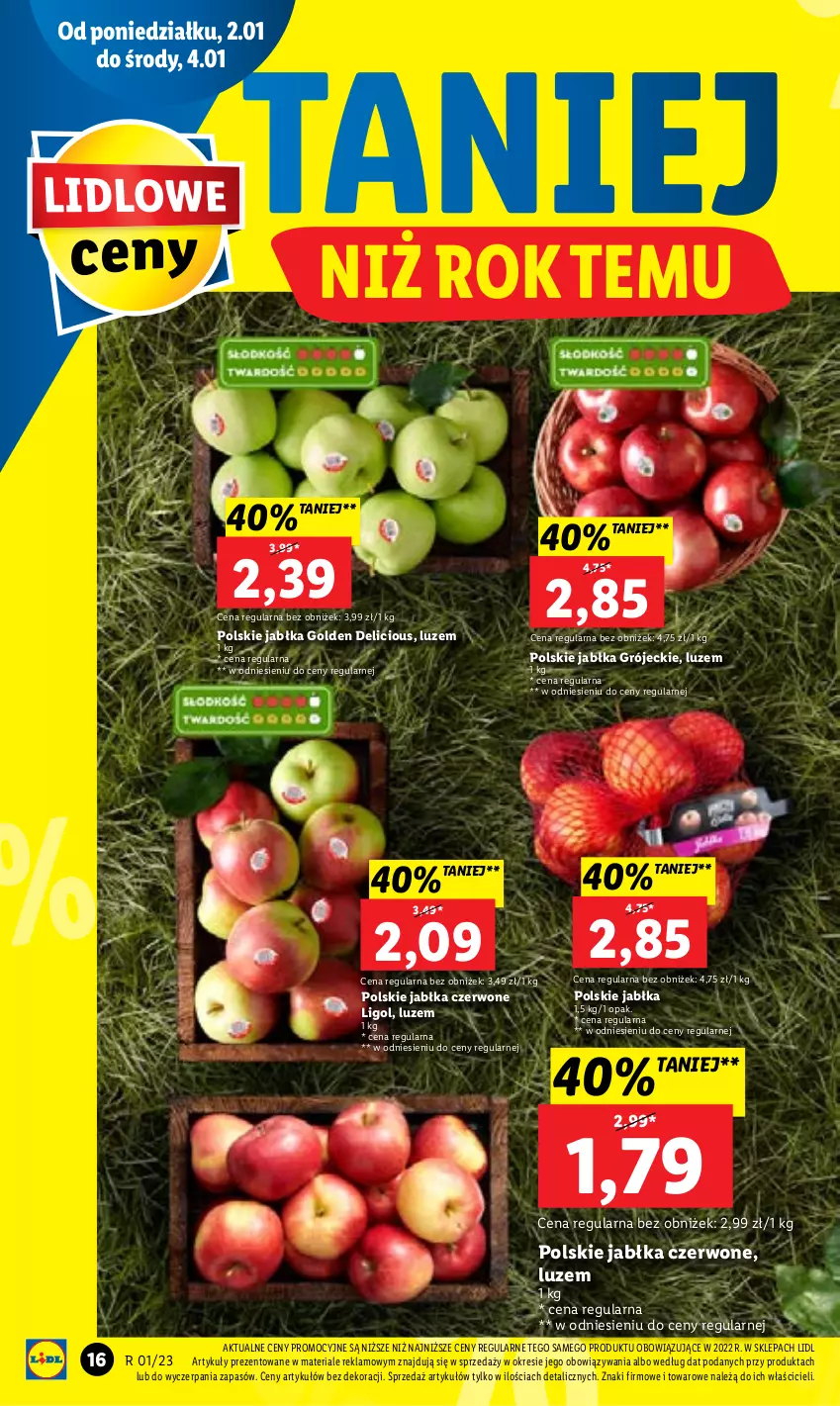 Gazetka promocyjna Lidl - GAZETKA - ważna 02.01 do 04.01.2023 - strona 16 - produkty: Jabłka, Ligol