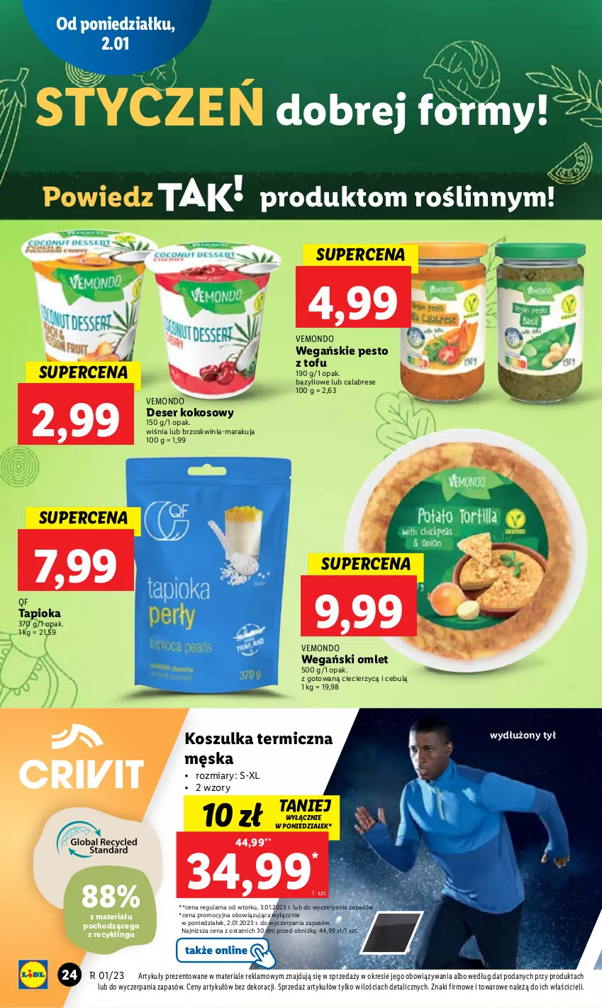 Gazetka promocyjna Lidl - GAZETKA - ważna 02.01 do 04.01.2023 - strona 28 - produkty: Bazyl, Control, Deser, Kokos, Kosz, Koszulka, Pesto, Ser, Tofu