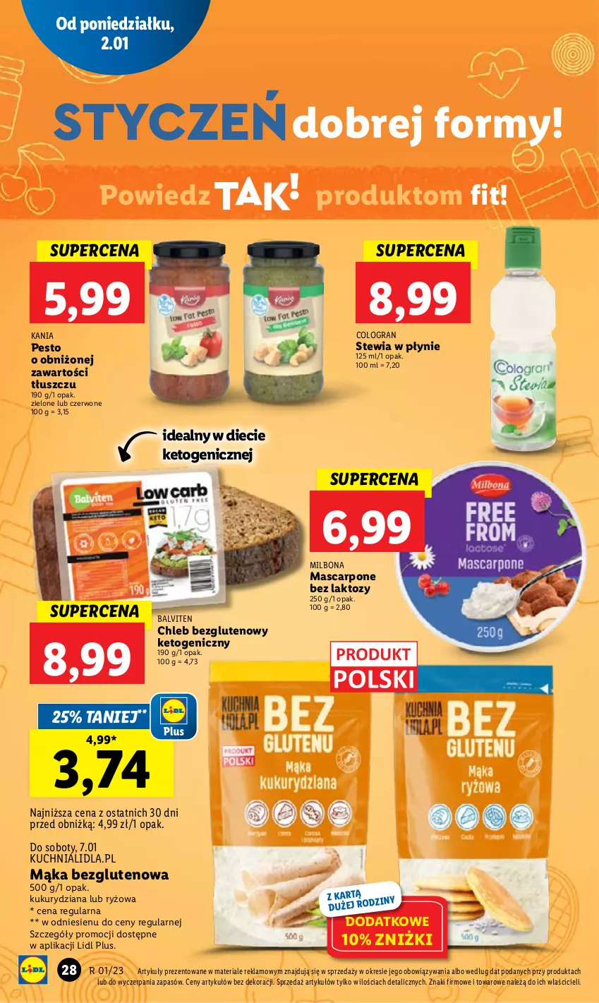 Gazetka promocyjna Lidl - GAZETKA - ważna 02.01 do 04.01.2023 - strona 32 - produkty: Chleb, Chleb bezglutenowy, Gra, Kuchnia, Mąka, Mascarpone, Pesto, Ryż