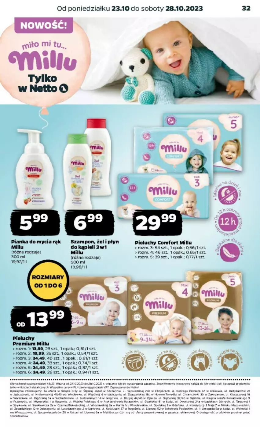 Gazetka promocyjna Netto - ważna 23.10 do 29.10.2023 - strona 5 - produkty: Fa, Gra, Kujawski, Pieluchy, Sok, Stock, Szampon, Top