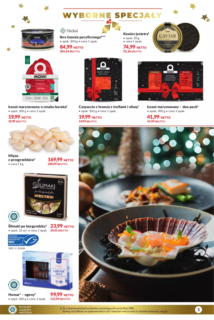 Gazetka promocyjna Makro - Katalog Delikatesy - oferta z alkoholem - ważna 28.11 do 24.12.2023 - strona 5 - produkty: Carpaccio, Kawior, Mięso, Sos