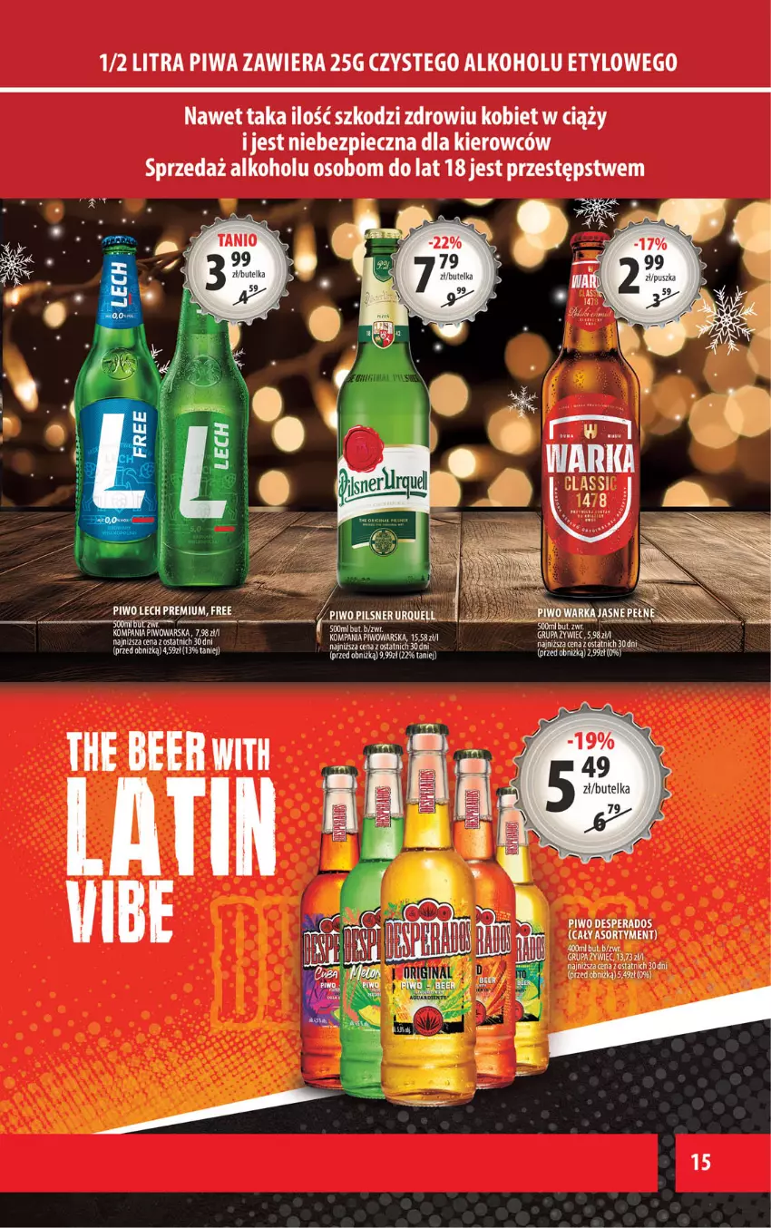Gazetka promocyjna Arhelan - Gazetka - ważna 29.12.2025 do 11.01.2026 - strona 15 - produkty: Lech Premium, LG, Piec, Piwa, Piwo