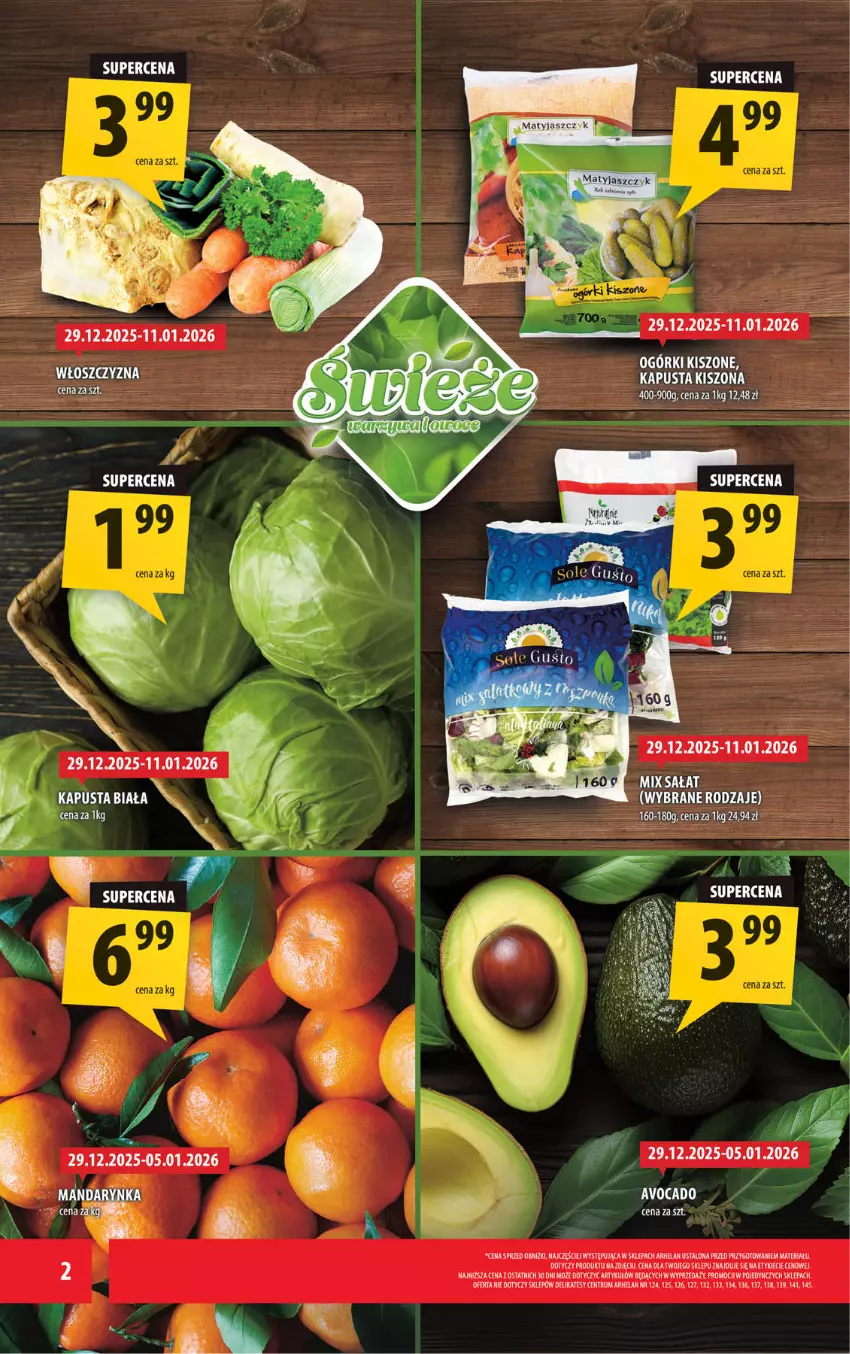 Gazetka promocyjna Arhelan - Gazetka - ważna 29.12.2025 do 11.01.2026 - strona 2 - produkty: Avocado, Rum, Sałat