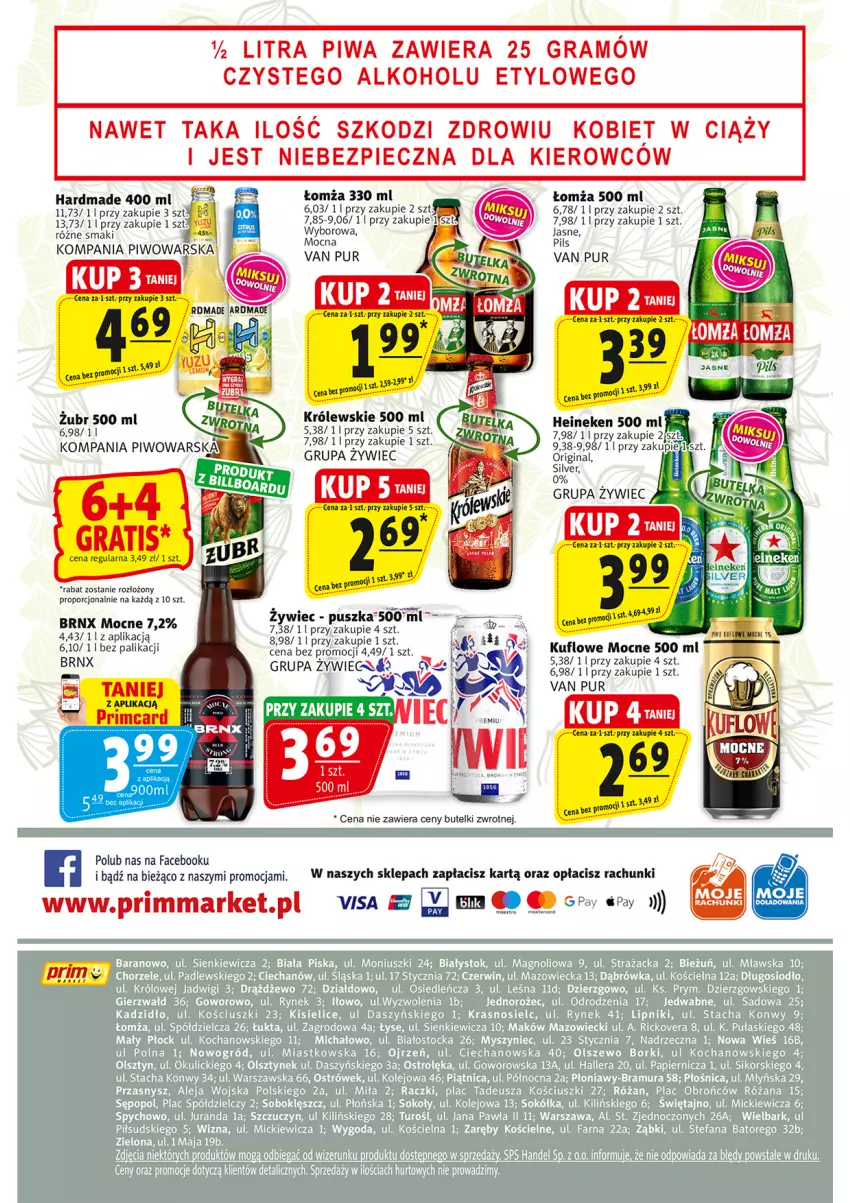 Gazetka promocyjna Prim Market - ważna 29.05 do 04.06.2025 - strona 16 - produkty: Fa, Gin, Gra, Heineken, Królewski, Piec, Piwa, Piwo, Por, Pur, Sos, Wyborowa
