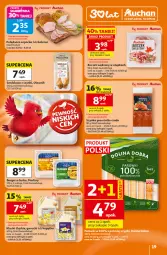 Gazetka promocyjna Auchan - Gazetka 30 Lat Hipermarket Auchan - Gazetka - ważna od 22.07 do 22.07.2026 - strona 19 - produkty: Ser, Parówki, Gnocchi, Prosciutto, Boczek wedzony, Kopytka, Szynka, Burger, Morliny, Boczek, Olewnik