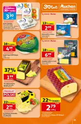 Gazetka promocyjna Auchan - Gazetka 30 Lat Hipermarket Auchan - Gazetka - ważna od 22.07 do 22.07.2026 - strona 21 - produkty: Mozzarella, Cheddar, Ser, Serek, Gouda, LG, Fa