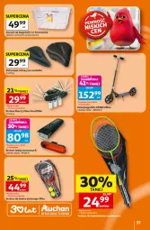 Gazetka promocyjna Auchan - Gazetka 30 Lat Hipermarket Auchan - Gazetka - ważna od 22.07 do 22.07.2026 - strona 37 - produkty: Kosz, Rower, Hulajnoga, Pokrowiec, Zestaw kluczy
