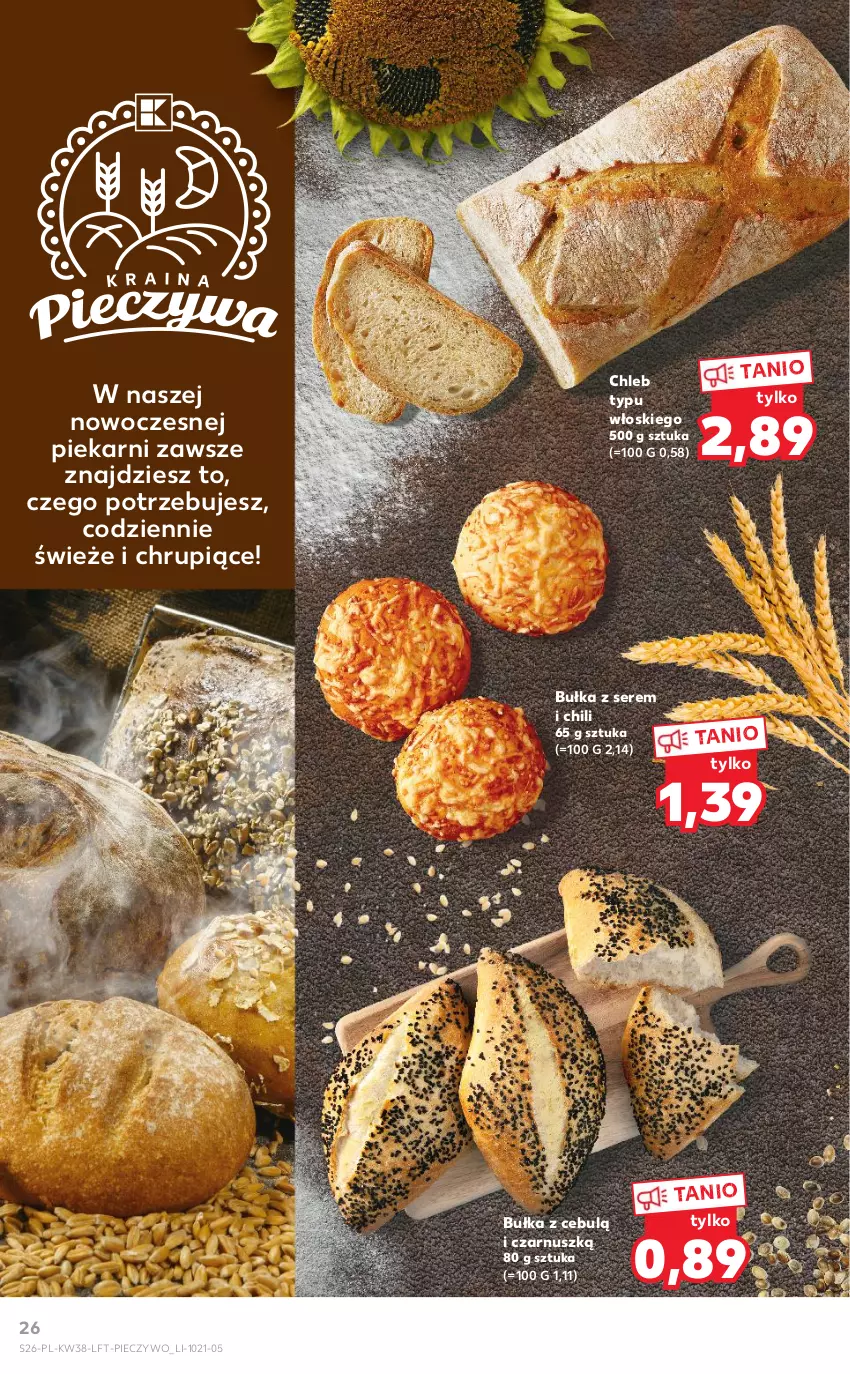 Gazetka promocyjna Kaufland - OFERTA TYGODNIA - ważna 23.09 do 29.09.2021 - strona 26 - produkty: Bułka, Chleb, Chleb typu włoskiego, Piec, Pieczywo, Ser