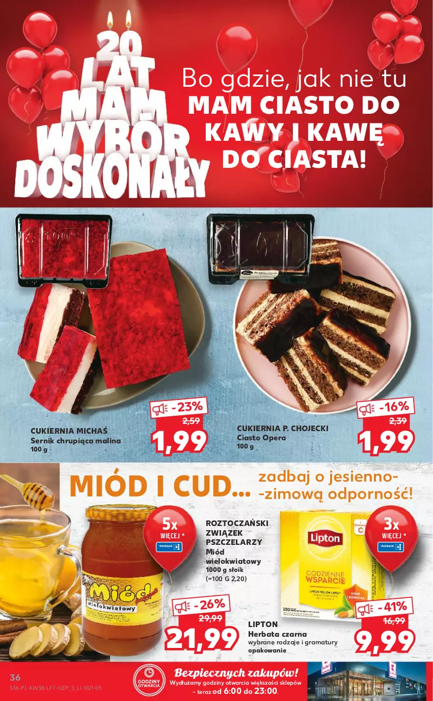 Gazetka promocyjna Kaufland - OFERTA TYGODNIA - ważna 23.09 do 29.09.2021 - strona 36 - produkty: Cukier, Gra, Herbata, Herbata czarna, Lipton, Miód, Piec, Por, Rama, Ser, Tera