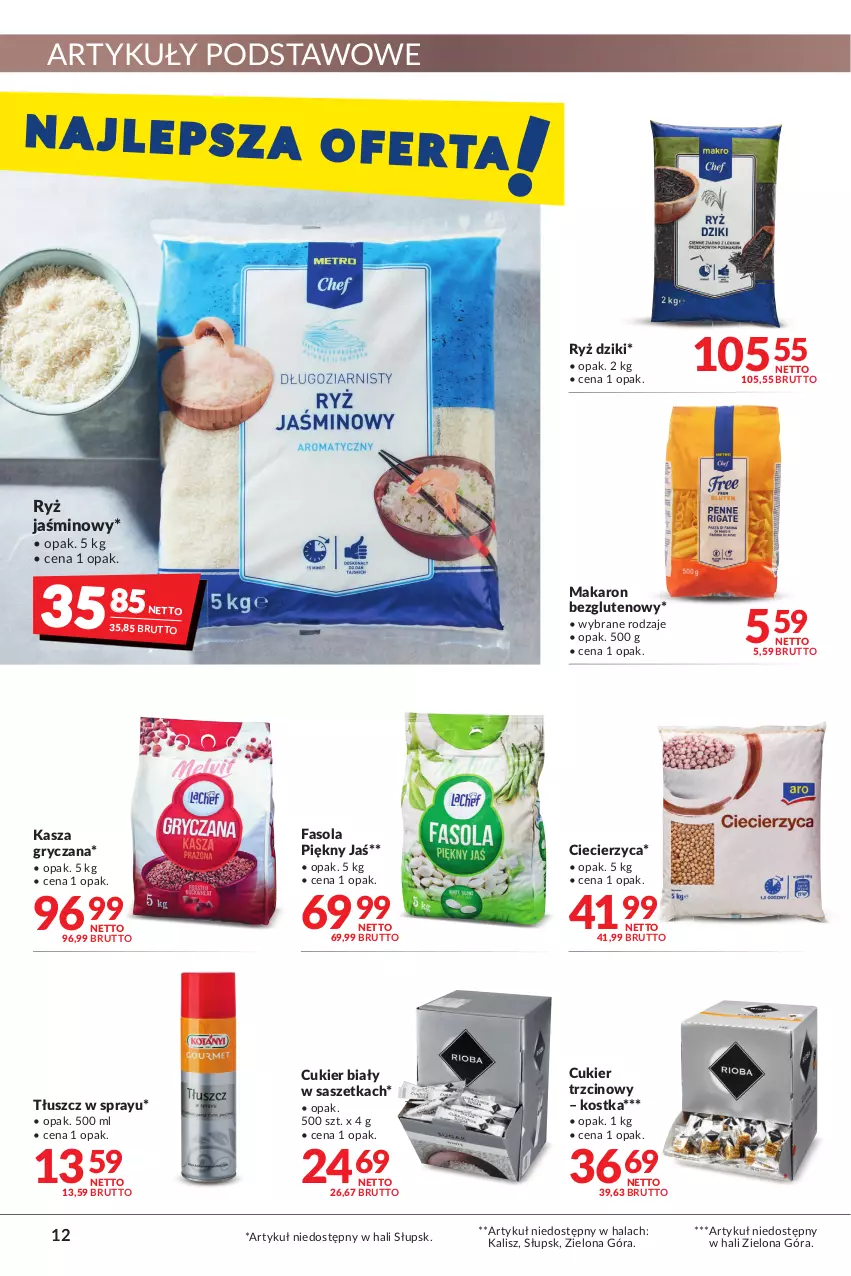 Gazetka promocyjna Makro - [Oferta promocyjna] Artykuły spożywcze i przemysłowe - ważna 14.06 do 27.06.2022 - strona 12 - produkty: Cukier, Cukier trzcinowy, Fa, Fasola, Gry, Kasza, Kasza gryczana, Makaron, Ryż