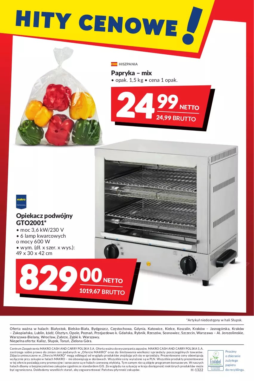 Gazetka promocyjna Makro - [Oferta promocyjna] Artykuły spożywcze i przemysłowe - ważna 14.06 do 27.06.2022 - strona 24 - produkty: Gra, Kosz, Papier, Papryka, Piec, Rum, Sos, Szal