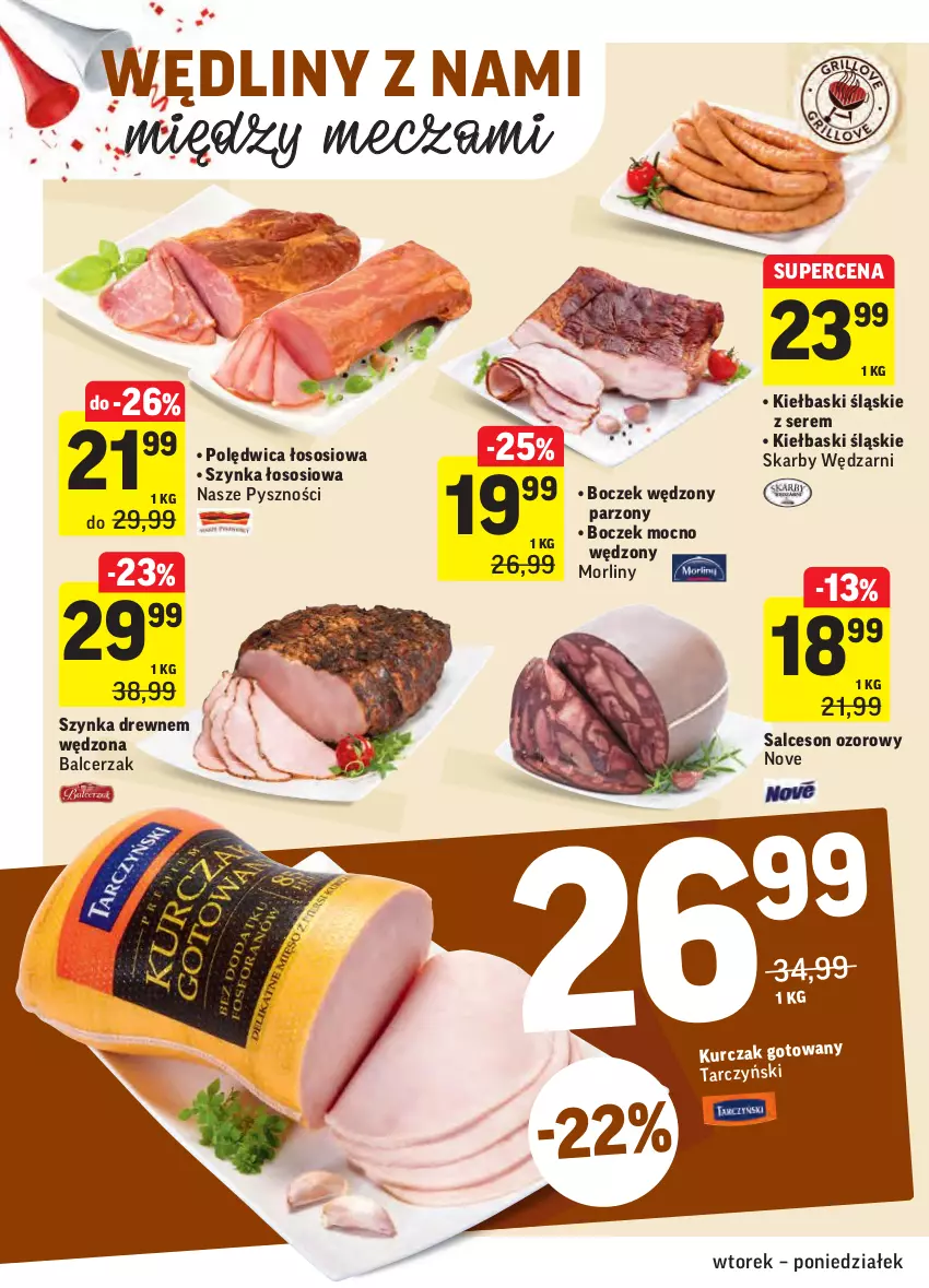 Gazetka promocyjna Intermarche - ważna 08.06 do 13.06.2021 - strona 12 - produkty: Boczek, Kiełbaski śląskie, Kurczak, Morliny, Polędwica, Salceson, Ser, Sos, Szynka, Tarczyński