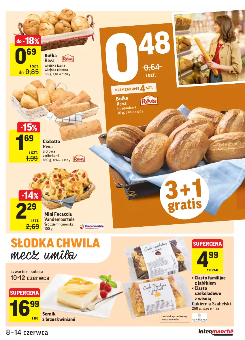 Gazetka promocyjna Intermarche - ważna 08.06 do 13.06.2021 - strona 21 - produkty: Bułka, Ciabatta, Ciasto czekoladowe, Cukier, Fa, Focaccia, Ser, Słodka Chwila