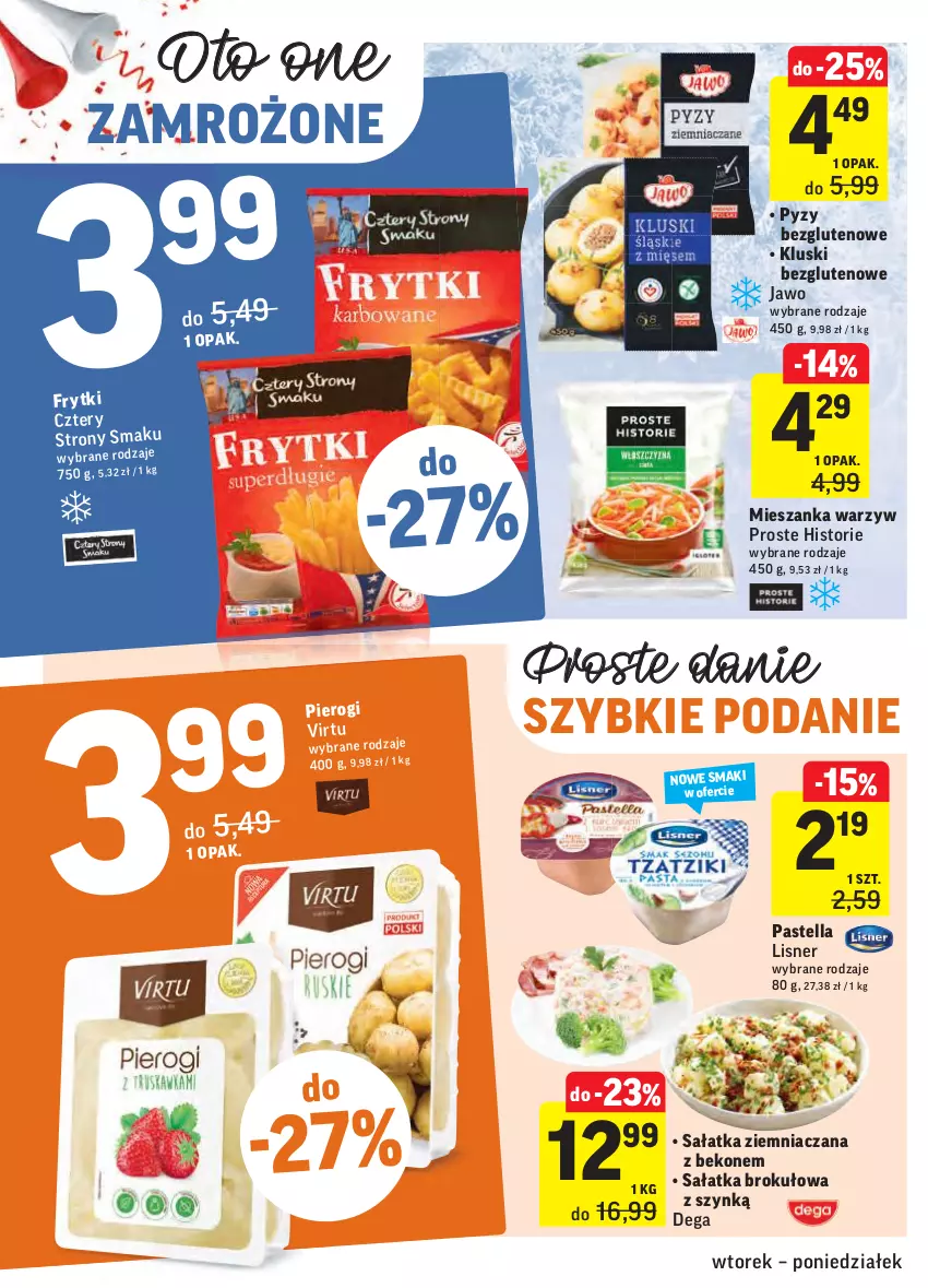 Gazetka promocyjna Intermarche - ważna 08.06 do 13.06.2021 - strona 24 - produkty: Beko, Dega, Lisner, Mieszanka warzyw, Pastella, Pierogi, Sałat, Sałatka