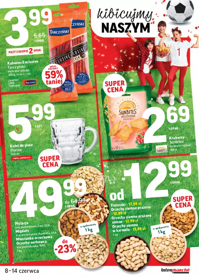 Gazetka promocyjna Intermarche - ważna 08.06 do 13.06.2021 - strona 3 - produkty: Kabanos, Migdały, Piwa, Tarczyński