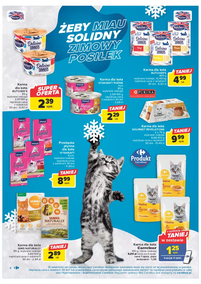 Gazetka promocyjna Carrefour - Gazetka Zima z pupilem - ważna 31.01 do 11.02.2023 - strona 4 - produkty: Iams, Mus, Vitakraft