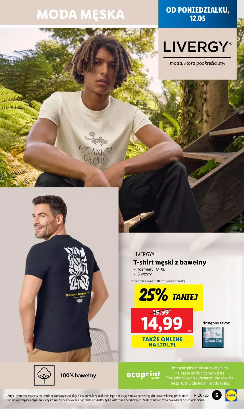 Gazetka promocyjna Lidl - GAZETKA - ważna 12.05 do 17.05.2025 - strona 5 - produkty: Moda, Piec, T-shirt