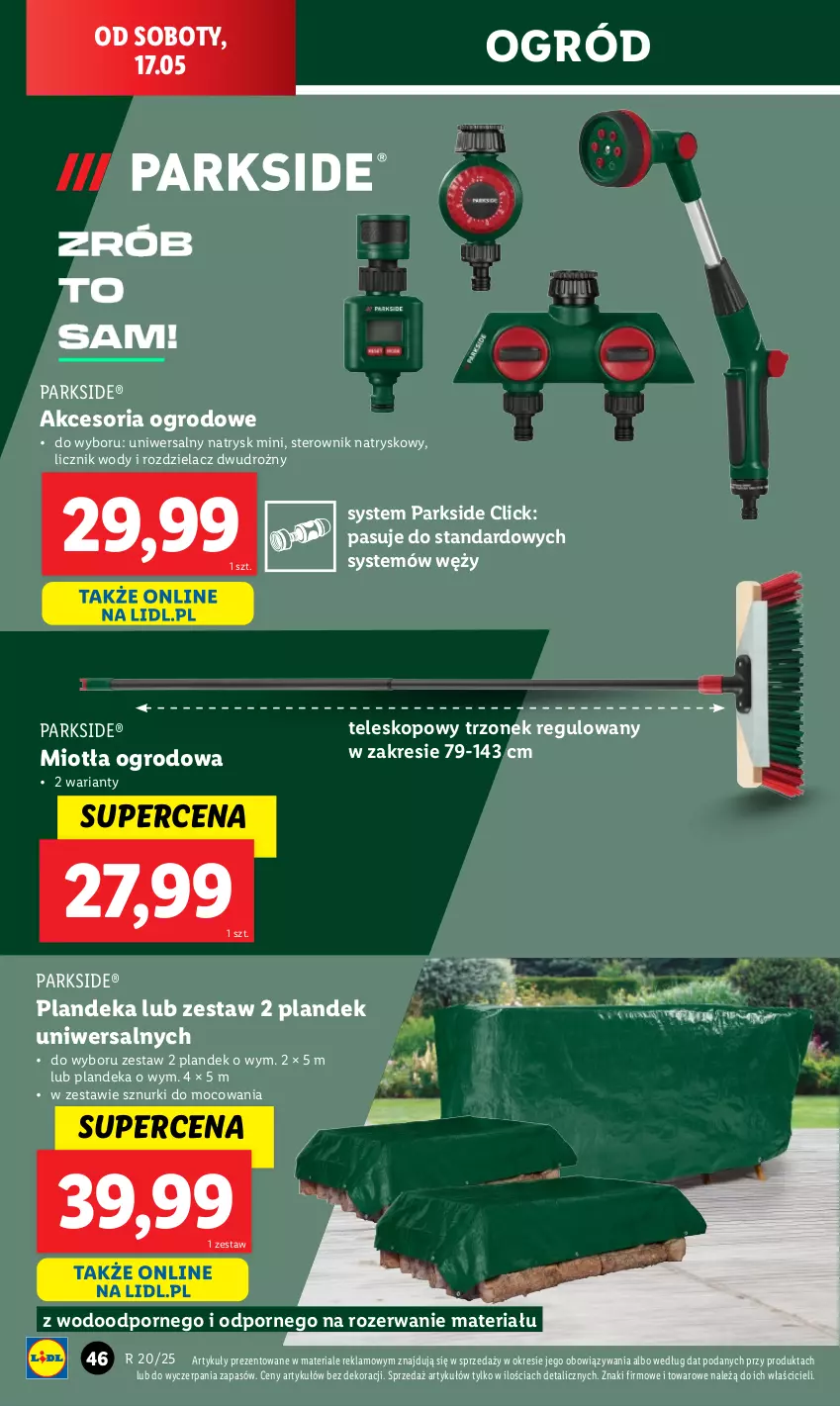 Gazetka promocyjna Lidl - GAZETKA - ważna 12.05 do 17.05.2025 - strona 56 - produkty: Miotła, Ogród, Parkside, Por, Teleskop