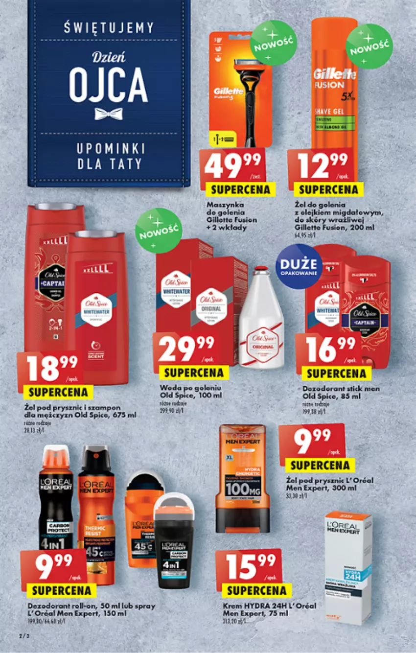 Gazetka promocyjna Biedronka - ważna 20.06 do 26.06.2022 - strona 2 - produkty: AEG, Fa, Fusion, Gillette, Old Spice, Woda