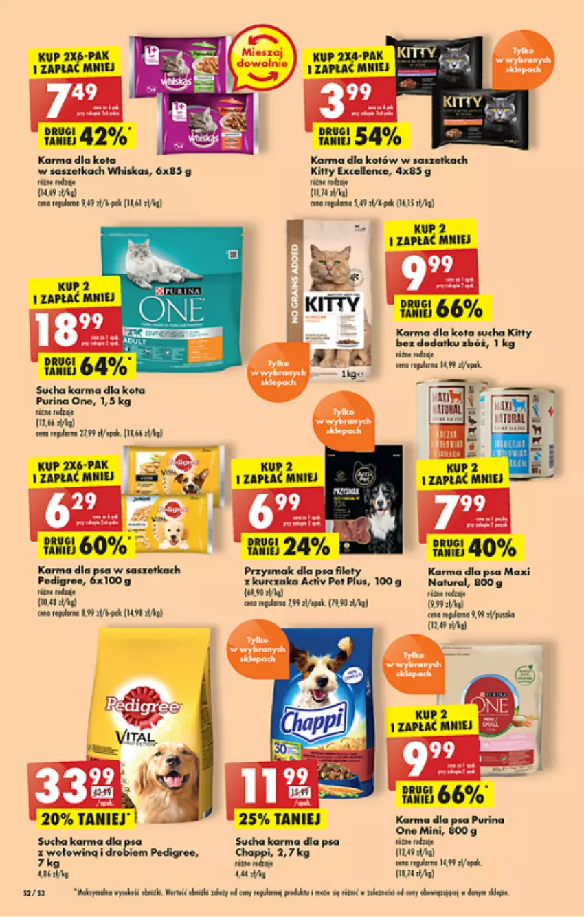 Gazetka promocyjna Biedronka - ważna 20.06 do 26.06.2022 - strona 52 - produkty: Brugi, Chappi, Fa, Gra, Kurczak, LANA, LG, Pedigree, Pur, Purina, Sucha karma, Whiskas