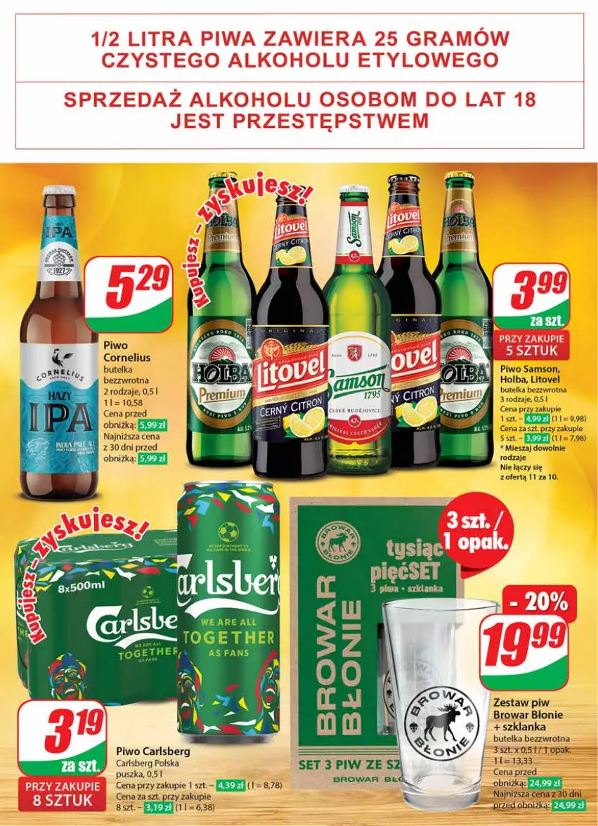 Gazetka promocyjna Dino - Gazetka 31 / 2024 - ważna 31.07 do 06.08.2024 - strona 47 - produkty: Carlsberg, Piwa, Piwo, Szklanka