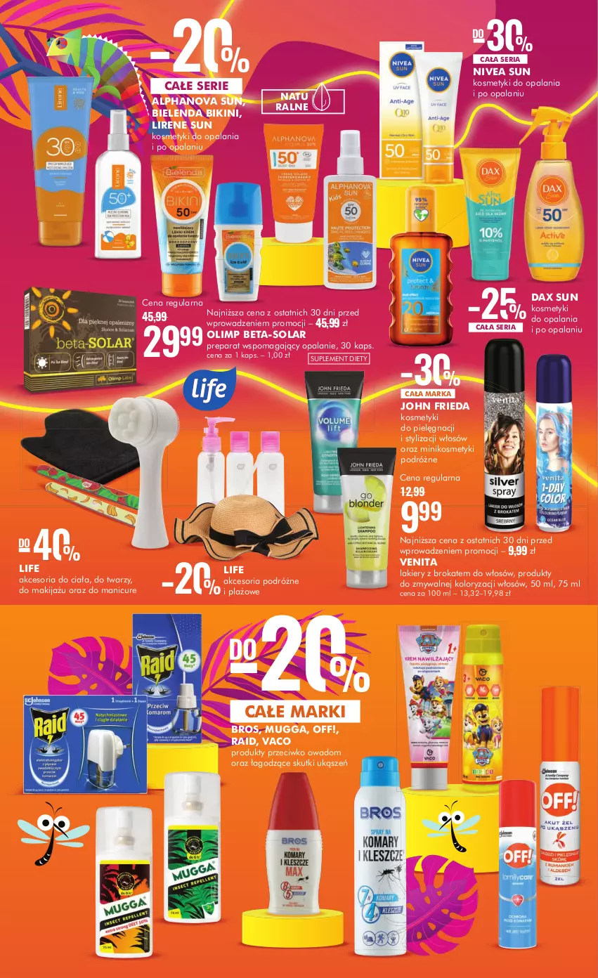 Gazetka promocyjna Super Pharm - Gazetka - ważna 13.06 do 26.06.2024 - strona 4 - produkty: Bielenda, Bikini, DAX, John frieda, Kosmetyki do pielęgnacji, Lakier, Lirene, Makijaż, Nivea, Ser, Suplement diety