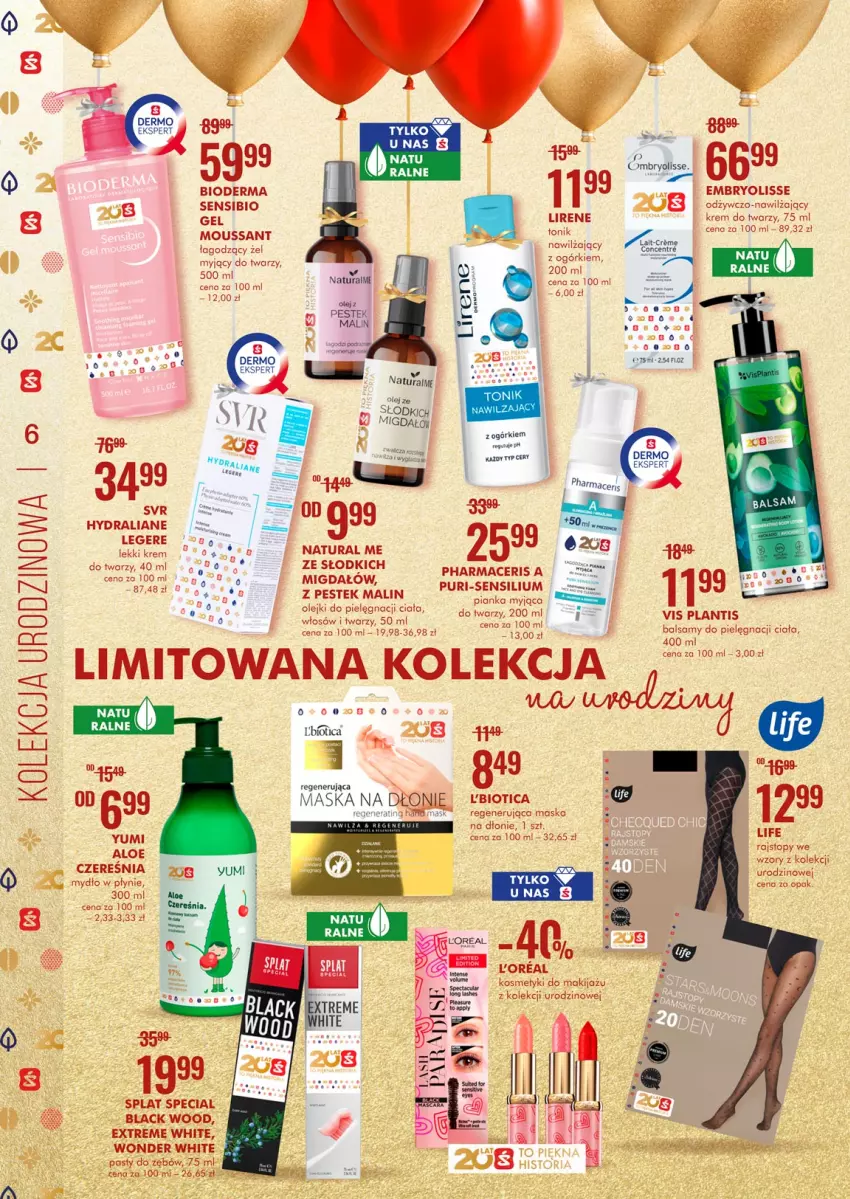 Gazetka promocyjna Super Pharm - Gazetka - ważna 20.05 do 06.06.2021 - strona 5 - produkty: Acer, Bioderma, Embryolisse, Fa, Gala, Inka, L'Biotica, Lirene, Maska, Olej, Pur, Rajstopy, Regenerująca maska, Stek, Tonik, Top