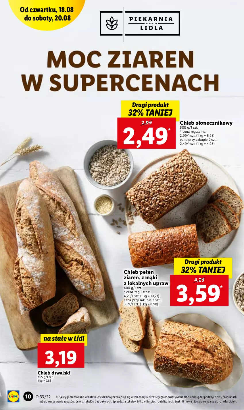 Gazetka promocyjna Lidl - GAZETKA - ważna 18.08 do 20.08.2022 - strona 10 - produkty: Chleb