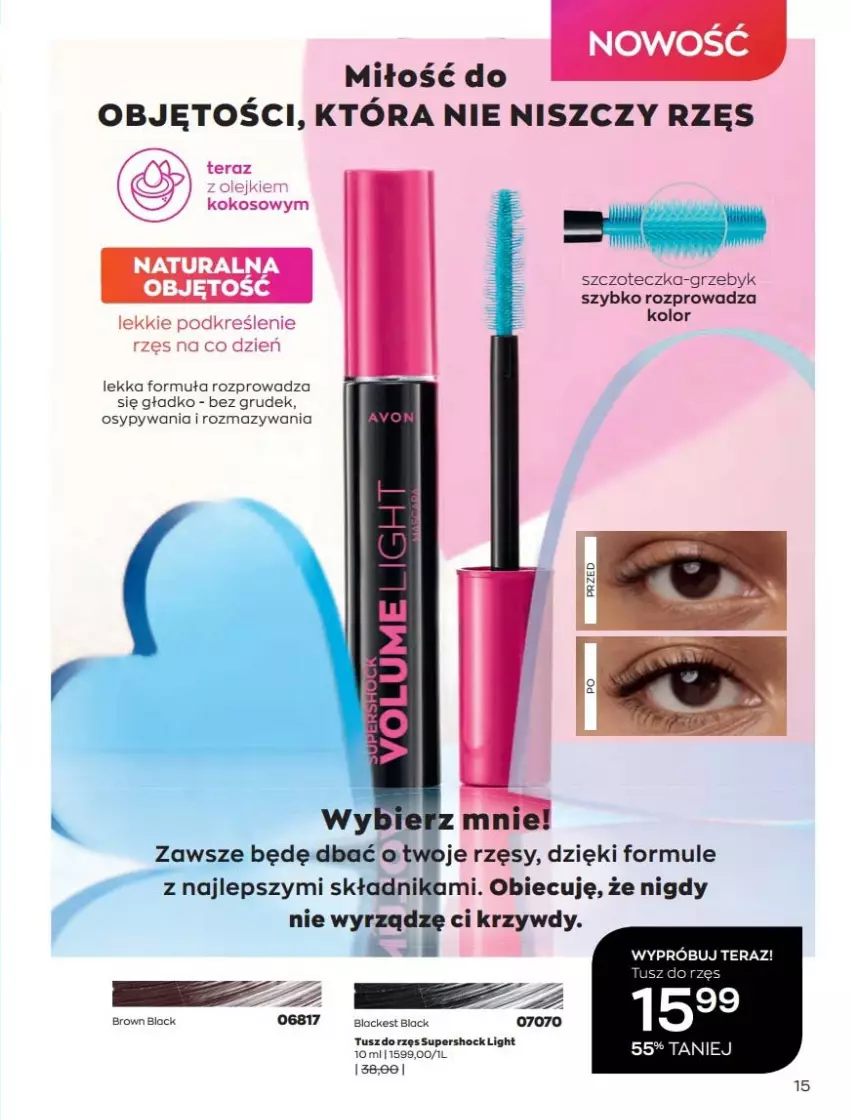 Gazetka promocyjna Avon - Katalog Avon 2/2022 kampania luty - ważna 01.02 do 28.02.2022 - strona 15 - produkty: Kokos, Lack, Mule, Nike, Olej, Sony, Szczoteczka, Tera, Tusz