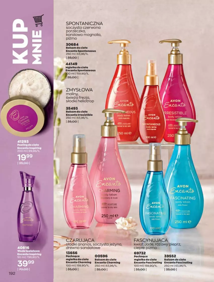 Gazetka promocyjna Avon - Katalog Avon 2/2022 kampania luty - ważna 01.02 do 28.02.2022 - strona 192 - produkty: Balsam do ciała, Fa, Helio, Maliny, Pieprz, Por