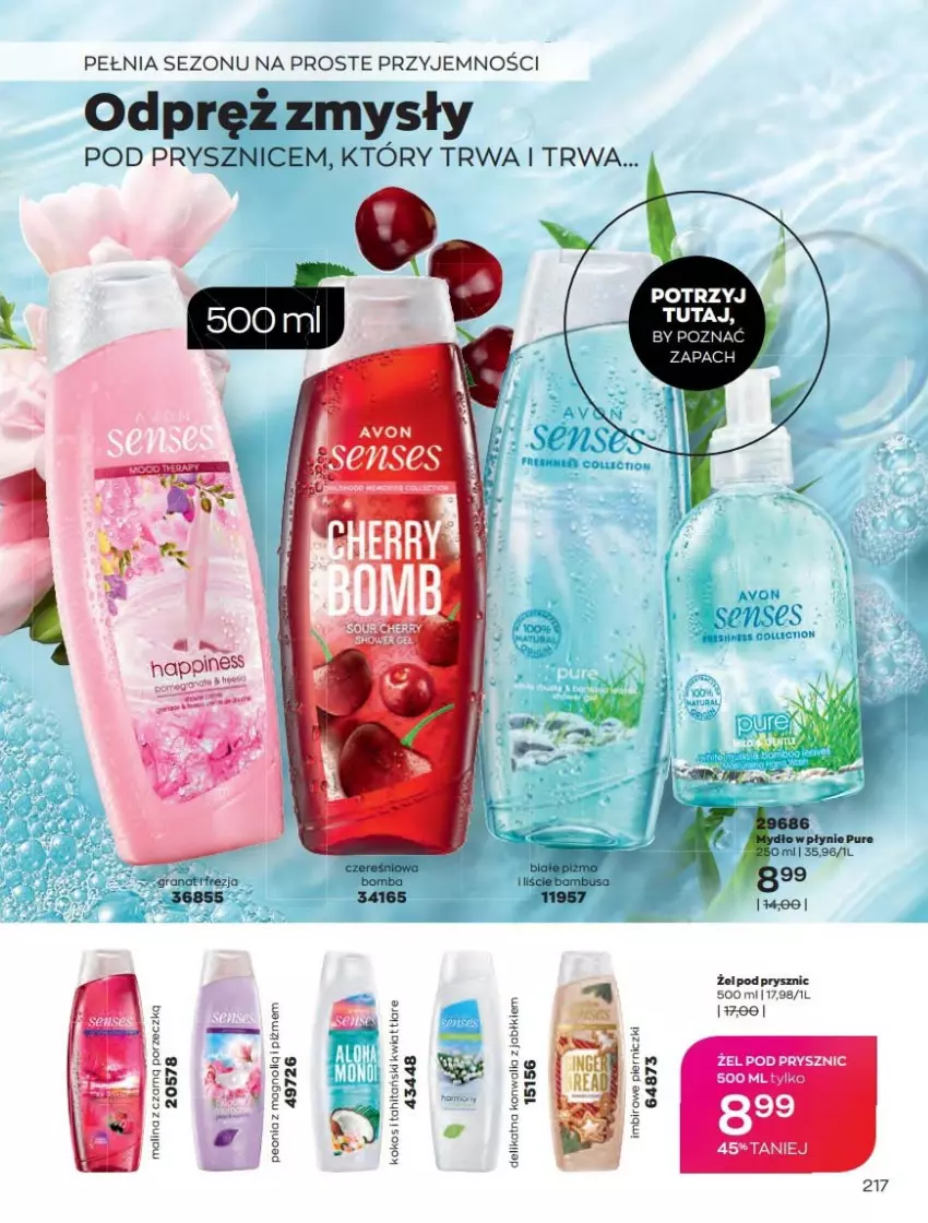 Gazetka promocyjna Avon - Katalog Avon 2/2022 kampania luty - ważna 01.02 do 28.02.2022 - strona 217 - produkty: Gra, Granat, Imbir, Kokos, Por, Pur, Senses