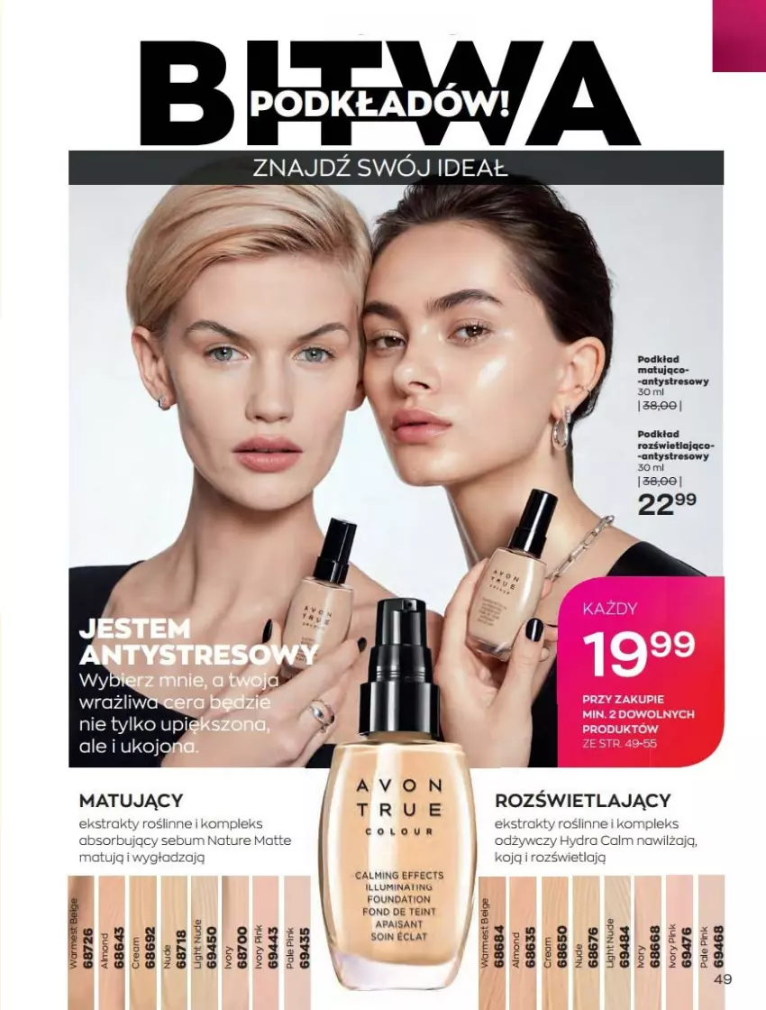 Gazetka promocyjna Avon - Katalog Avon 2/2022 kampania luty - ważna 01.02 do 28.02.2022 - strona 49 - produkty: Eclat, Podkład