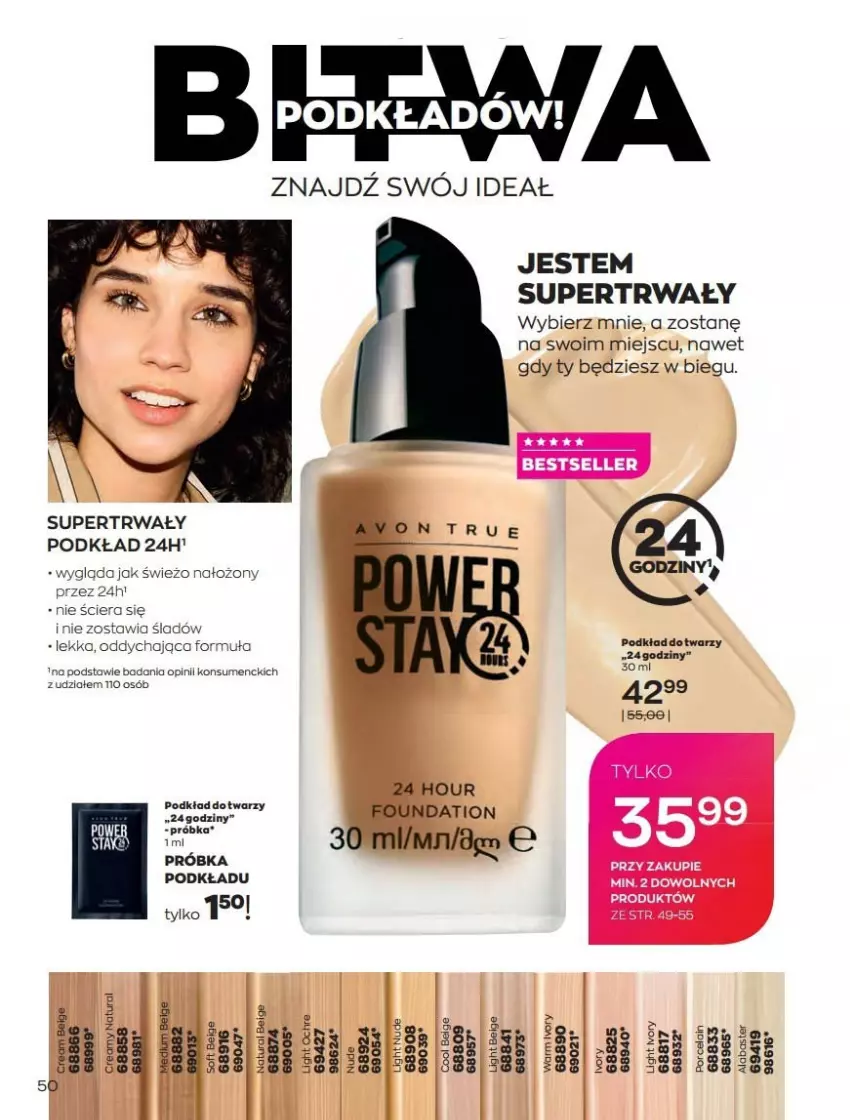 Gazetka promocyjna Avon - Katalog Avon 2/2022 kampania luty - ważna 01.02 do 28.02.2022 - strona 50 - produkty: Foundation, Podkład, Ryż, Ser