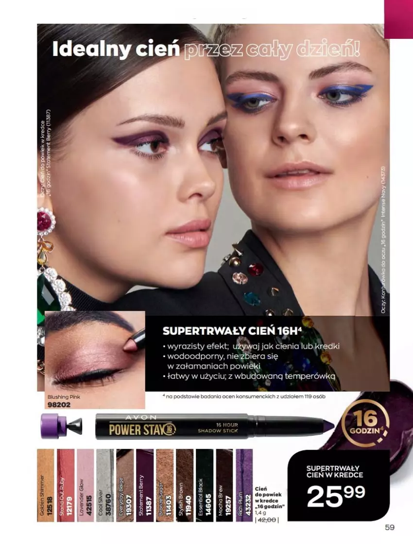 Gazetka promocyjna Avon - Katalog Avon 2/2022 kampania luty - ważna 01.02 do 28.02.2022 - strona 59 - produkty: Cień, Por