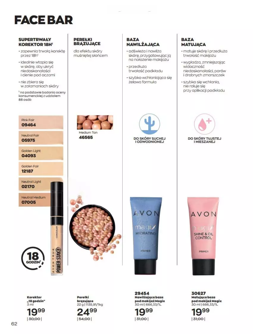 Gazetka promocyjna Avon - Katalog Avon 2/2022 kampania luty - ważna 01.02 do 28.02.2022 - strona 62 - produkty: Fa, Makijaż, Mars, Podkład, Por