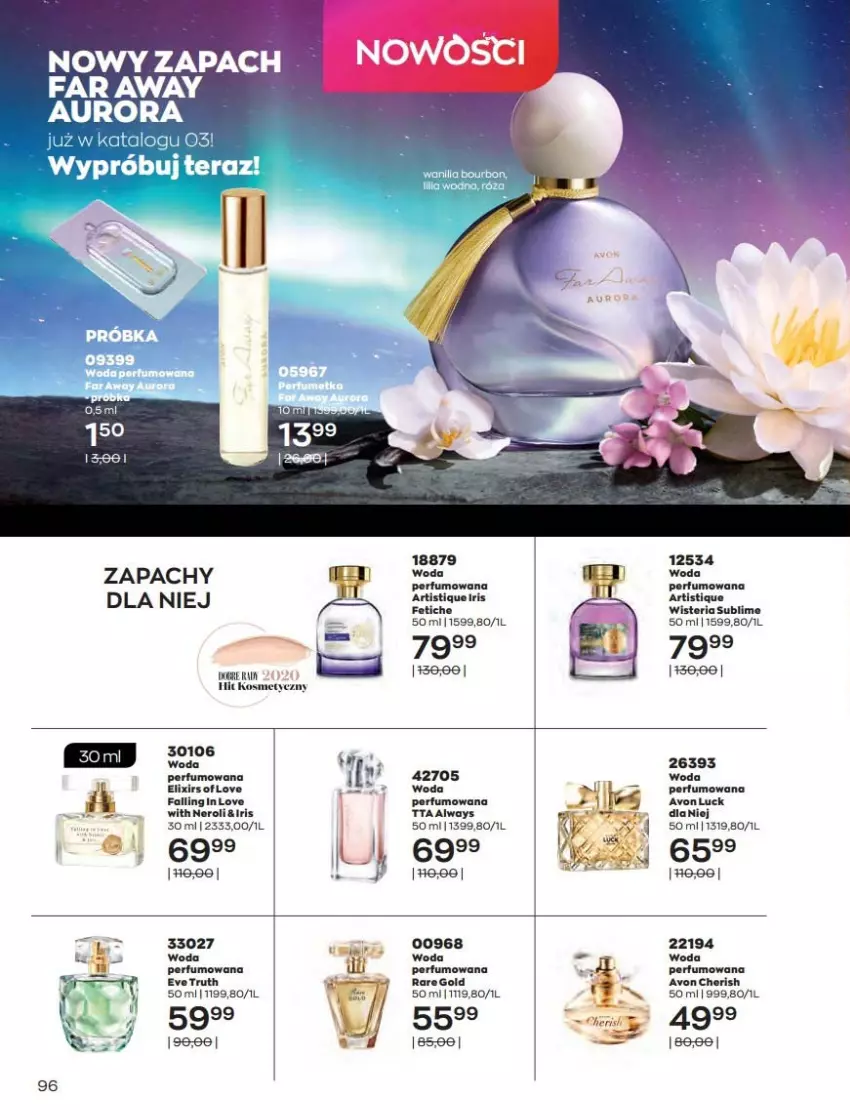 Gazetka promocyjna Avon - Katalog Avon 2/2022 kampania luty - ważna 01.02 do 28.02.2022 - strona 96 - produkty: Always, Fa, Gres, Perfum, Por, Woda