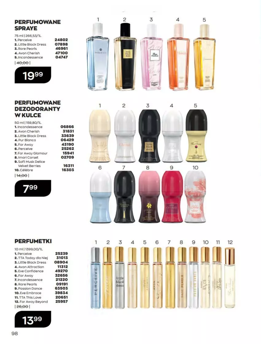 Gazetka promocyjna Avon - Katalog Avon 2/2022 kampania luty - ważna 01.02 do 28.02.2022 - strona 98 - produkty: Dell, Dezodorant, Dres, Fa, Lack, Mus, Perfum, Pur, Velvet