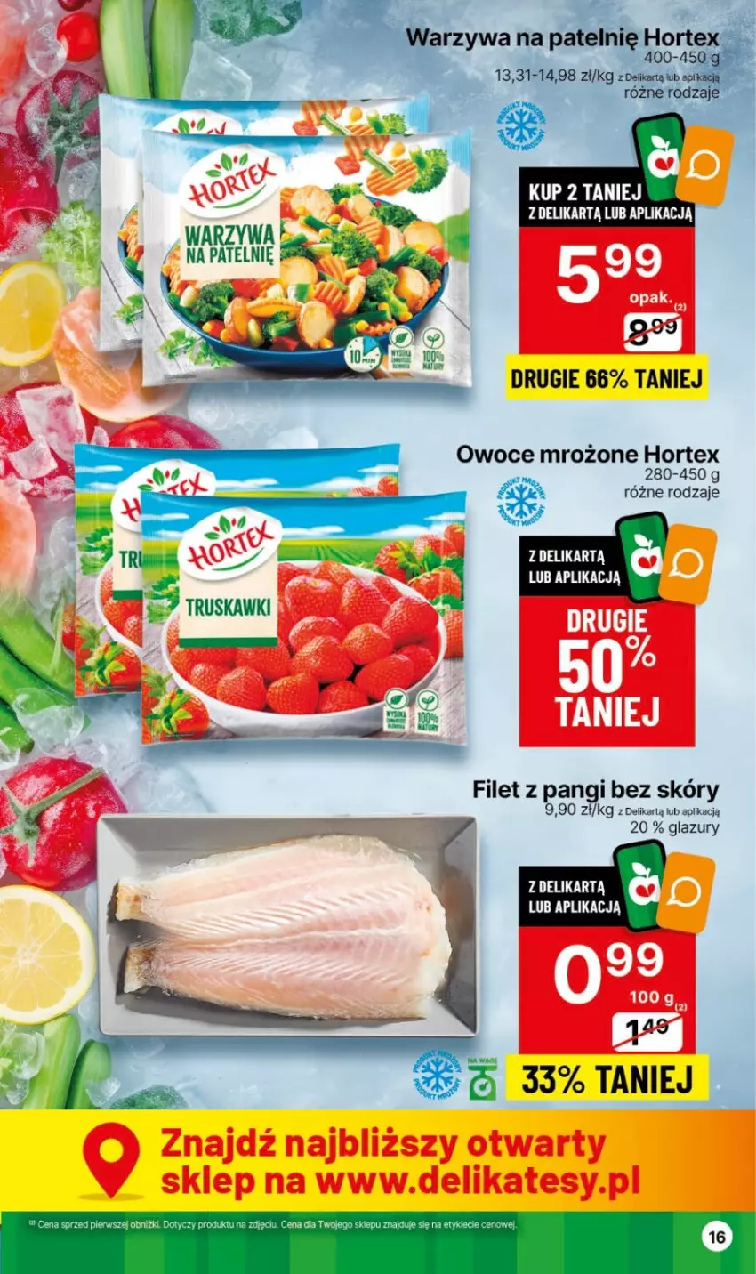 Gazetka promocyjna Delikatesy Centrum - Dyskontowe ceny w Delikatesach Centrum - ważna 08.02 do 14.02.2024 - strona 16 - produkty: Filet z pangi, Hortex, JBL, Lazur, Owoce