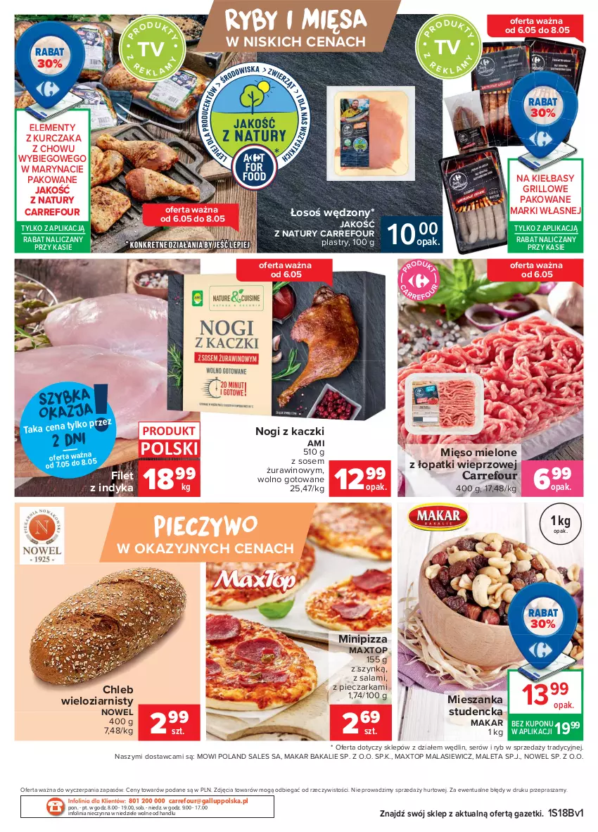 Gazetka promocyjna Carrefour - Gazetka Targ Świeżości - ważna 03.05 do 10.05.2021 - strona 2 - produkty: Chleb, Chleb wieloziarnisty, Grill, Kurczak, Mięso, Mięso mielone, Mięso mielone z łopatki wieprzowej, Mieszanka studencka, Piec, Pieczarka, Pieczywo, Pizza, Salami, Ser, Sos, Top, Wino