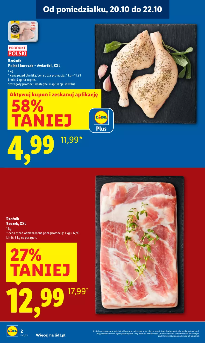 Gazetka promocyjna Lidl - GAZETKA - ważna 20.10 do 22.10.2025 - strona 2 - produkty: Boczek, Kurczak