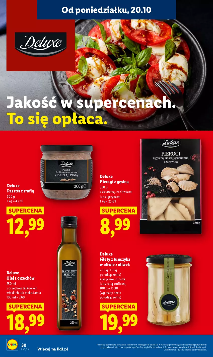Gazetka promocyjna Lidl - GAZETKA - ważna 20.10 do 22.10.2025 - strona 30 - produkty: Olej, Pasztet, Pierogi, Tuńczyk